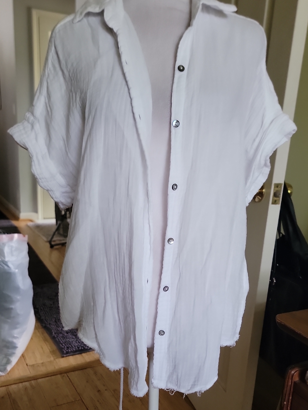 Classic White Button-Up Shirt